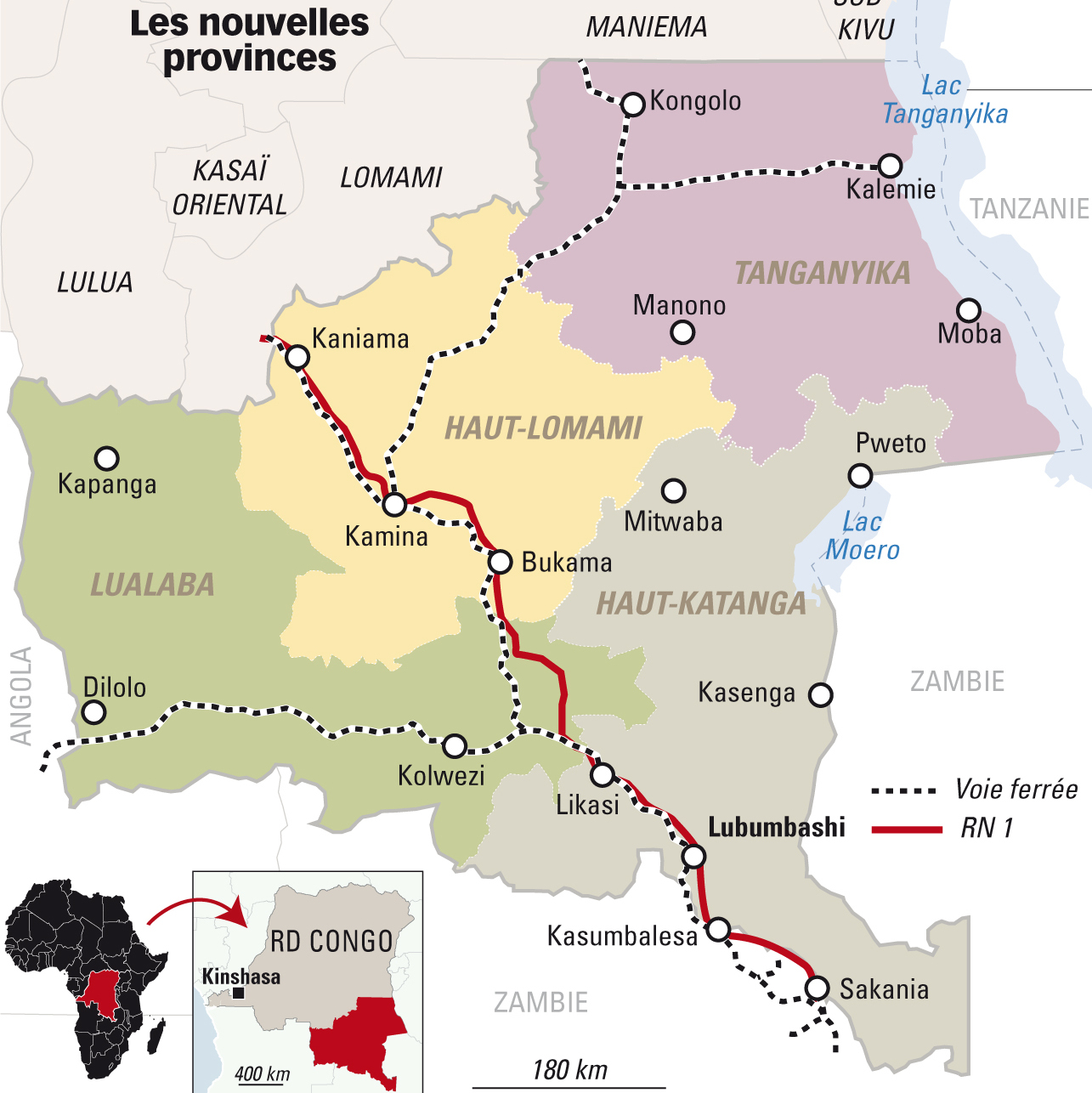 RDC un accident de train fait 33 morts au Katanga