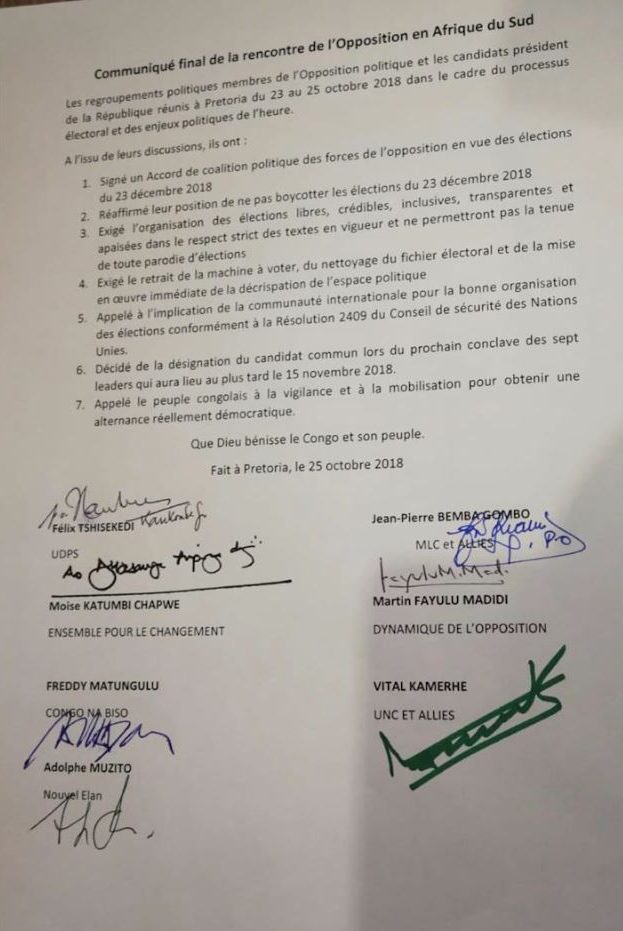 RÉUNION DES SIX TENORS DE L’OPPOSITION A BRUXELLES CE JOUR ! UNE CERTAINE AVANCÉE DANS L’UNITÉ ET SURTOUT DANS LA FERMETÉ FACE A ‘JK’, STRATÉGIQUE, POURVU QU’ILS S’Y TIENNENT TOUS ! (COMMUNIQUÉ) ! Rdc-e1540487234984