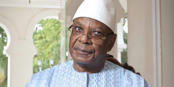 Ibrahim Boubacar Keita, lors d'une interview à Jeune Afrique au palais de Koulouba, le 17 juin 2019.