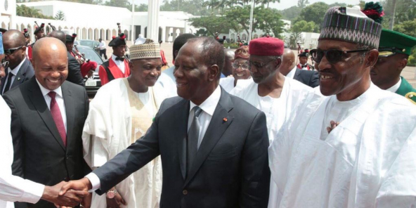 Muhammadu Buhari et Alassane Ouattara