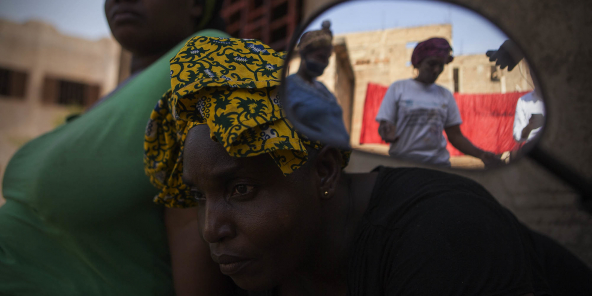 Des habitantes du nord du Mali, qui ont fuit l'insécurité et se sont réfugiées à Kati, près de Bamako, en novembre 2015.