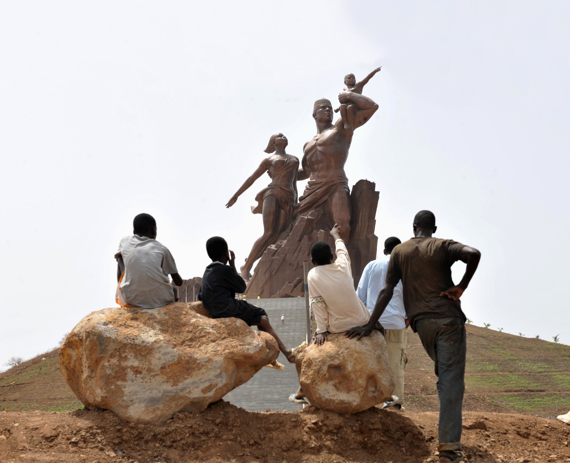 Inauguration du gigantesque monument de la Renaissance africaine, à Dakar, en avril 2010.