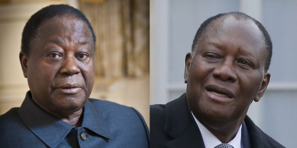 Henri Konan Bédié et Alassane Ouattara, candidats à la présidentielle d'octobre 2020.