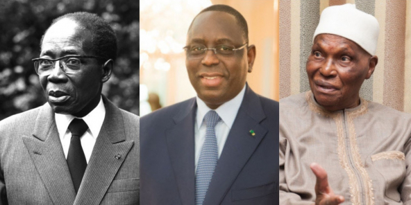 Léopold Sedar Senghor, Macky Sall et Abdoulaye Wade.