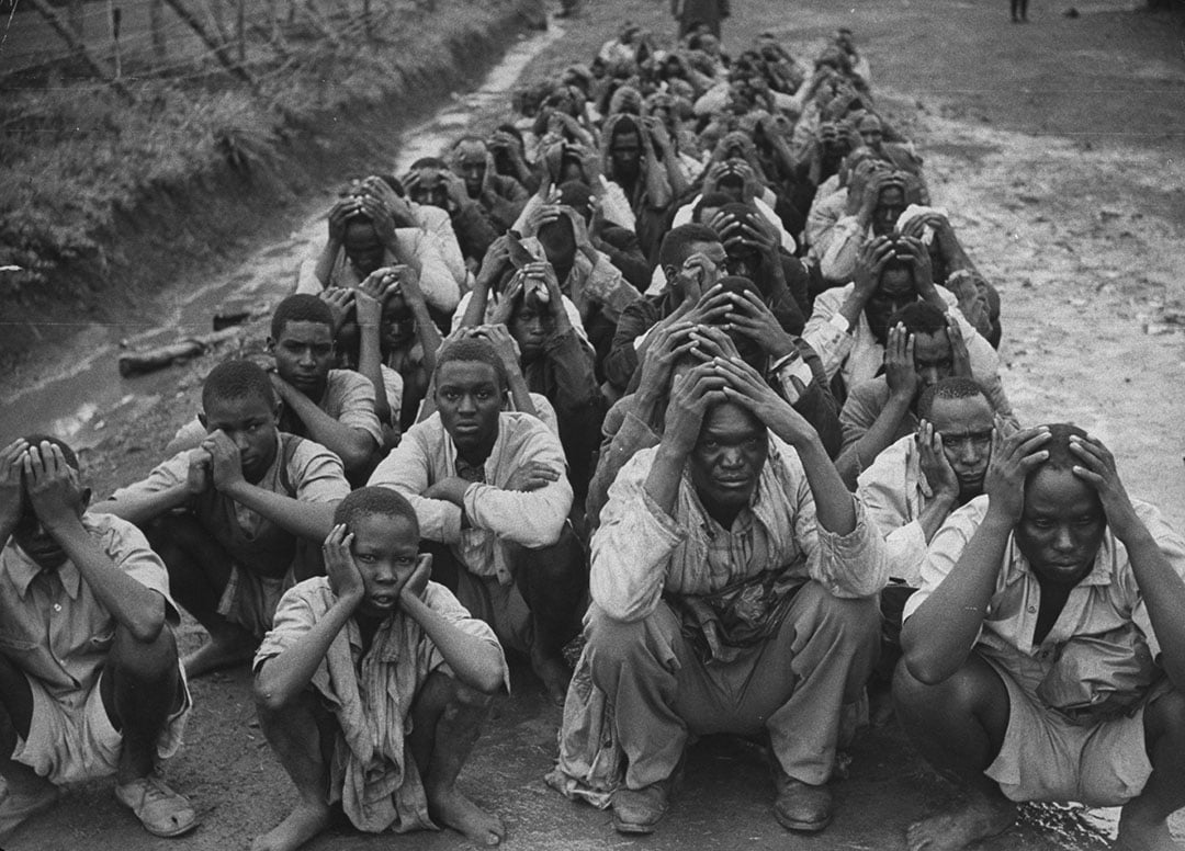 Prisonniers Mau Mau, détenus par les colons britanniques