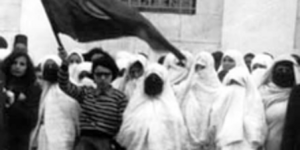 Les femmes en lutte pour l’indépendance de la Tunisie en 1938.
