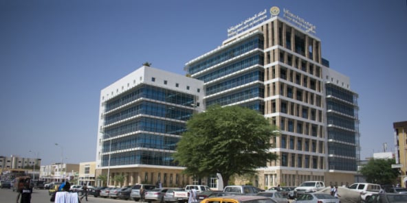 Le siège de la Banque nationale de Mauritanie, à Nouakchott.
