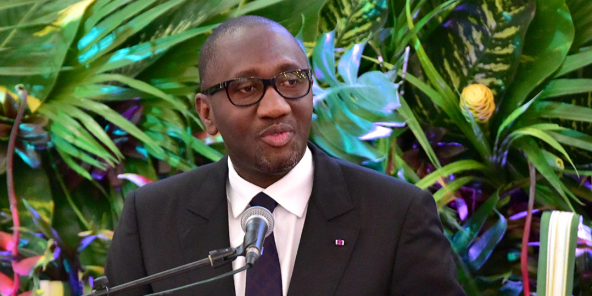 Souleymane Diarrassouba, ministre ivoirien du Commerce et de l’Industrie, le 29 juin 2017 à Abidjan.