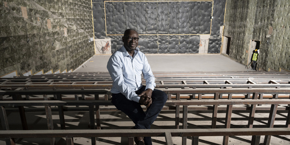 Moustapha Samb, le directeur du nouveau multiplexe Pathé-Gaumont en cours de construction à Dakar.