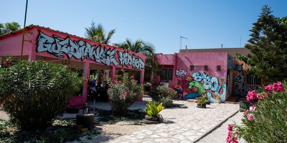Le centre culturel Guédiawaye Hip-Hop (GHipHop), en banlieue de Dakar, en novembre 2020.