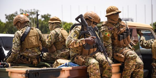 Des soldats maliens, lors de l’investiture d’Assimi Goïta, le 7 juin 2021 (illustration).