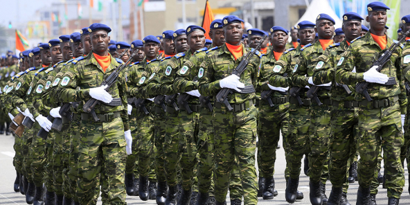 Des soldats ivoiriens lors de la fête de l’Indépendance, le 7 août 2019.